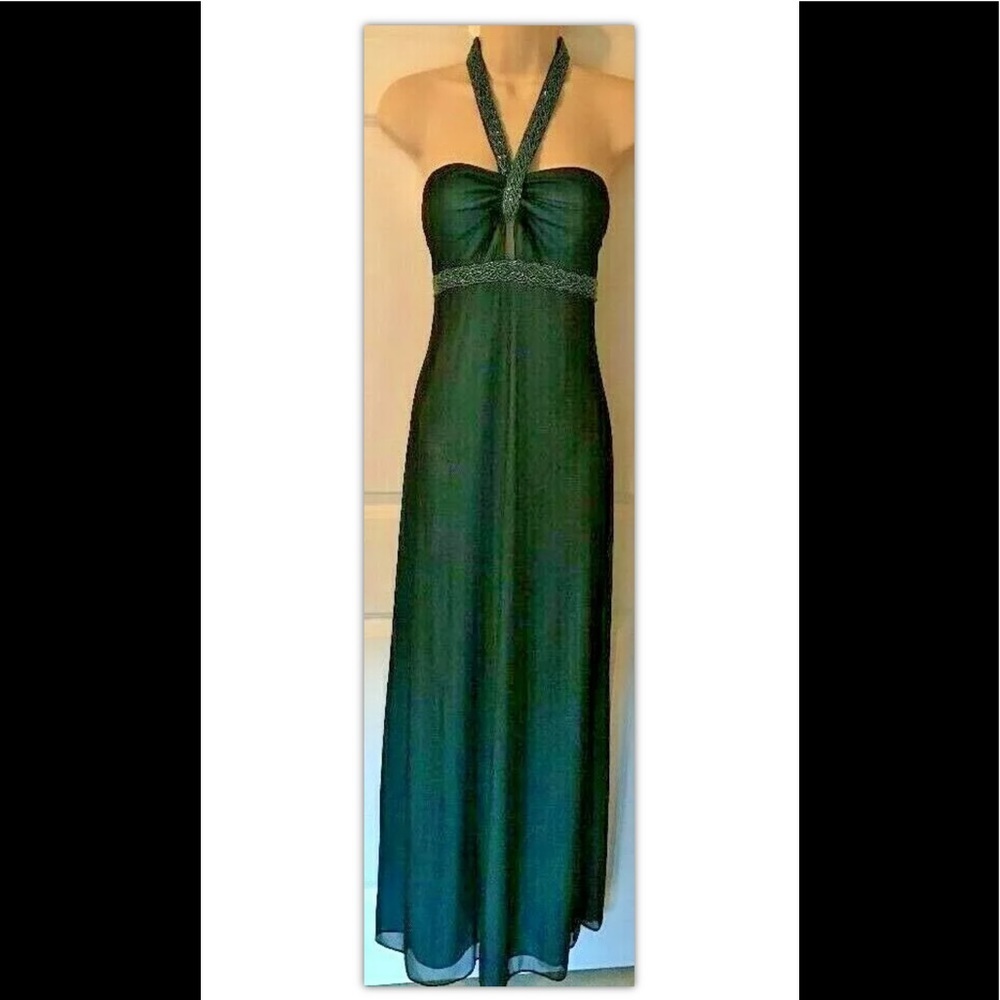 DE LARU Juniors Prom Pageant Dress Forest Green